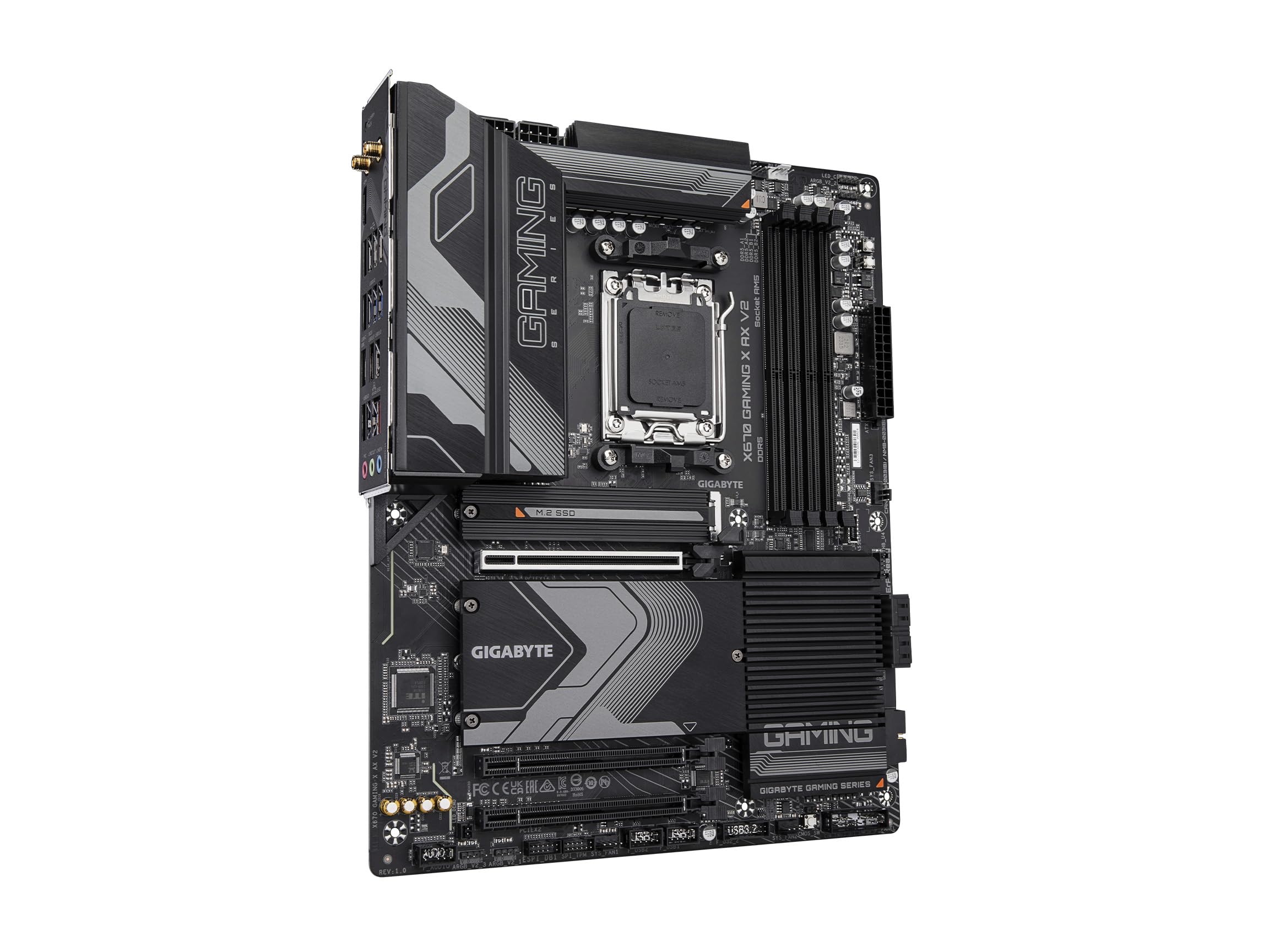 Placa Mãe Gigabyte X670 GAMING X AX V2, AMD AM5, ATX DDR5