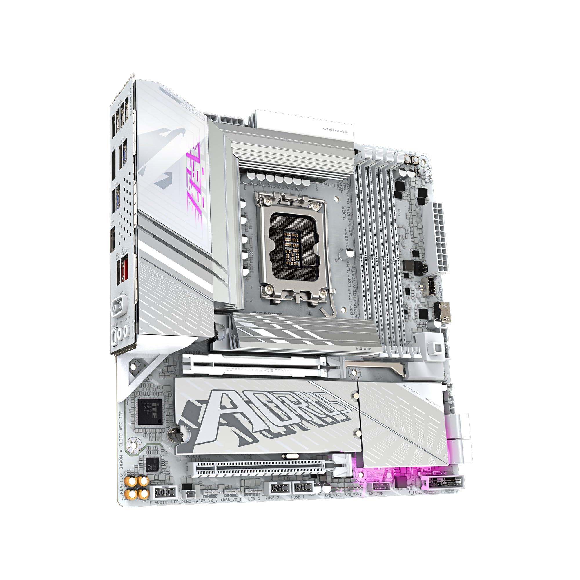 Placa Mae Gigabyte Z890M A ELITE WF7 ICE, LGA1851, ATX, Chipset Intel® Z890 Express, Conectores PCIe M.2 DDR5