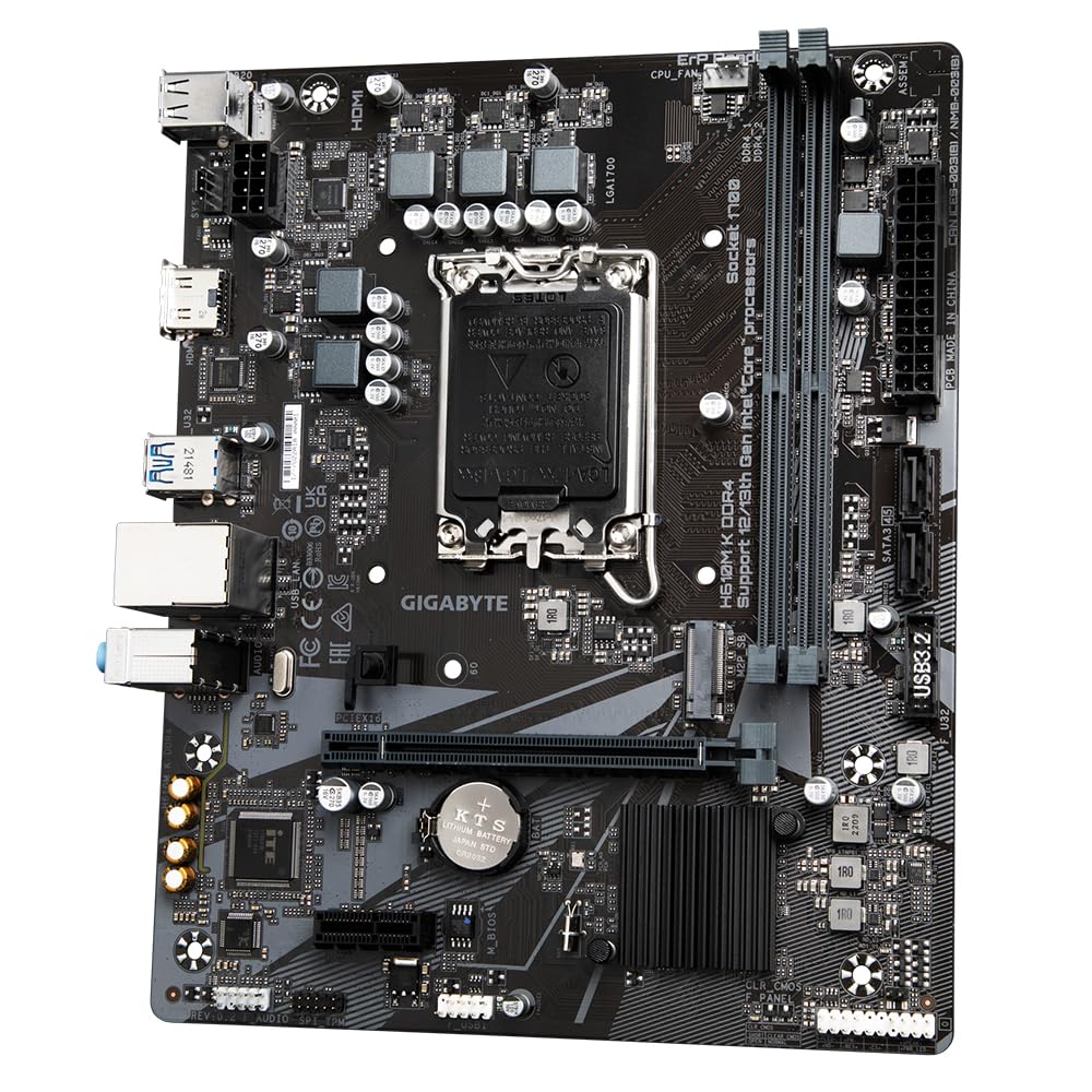 Placa Mãe Gigabyte H610M K, Intel LGA 1700 DDR4