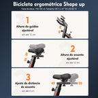 Bicicleta Ergométrica Silenciosa Vertical MAX(Preto vermelho）