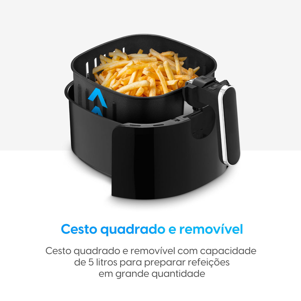 Fritadeira Elétrica Elgin VISIO Digital 5L, Grelha Easy Clean, Painel Touch, AFJ50