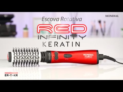 Escova Rotativa Infinity Keratin Mondial Vermelho ER-11-KR