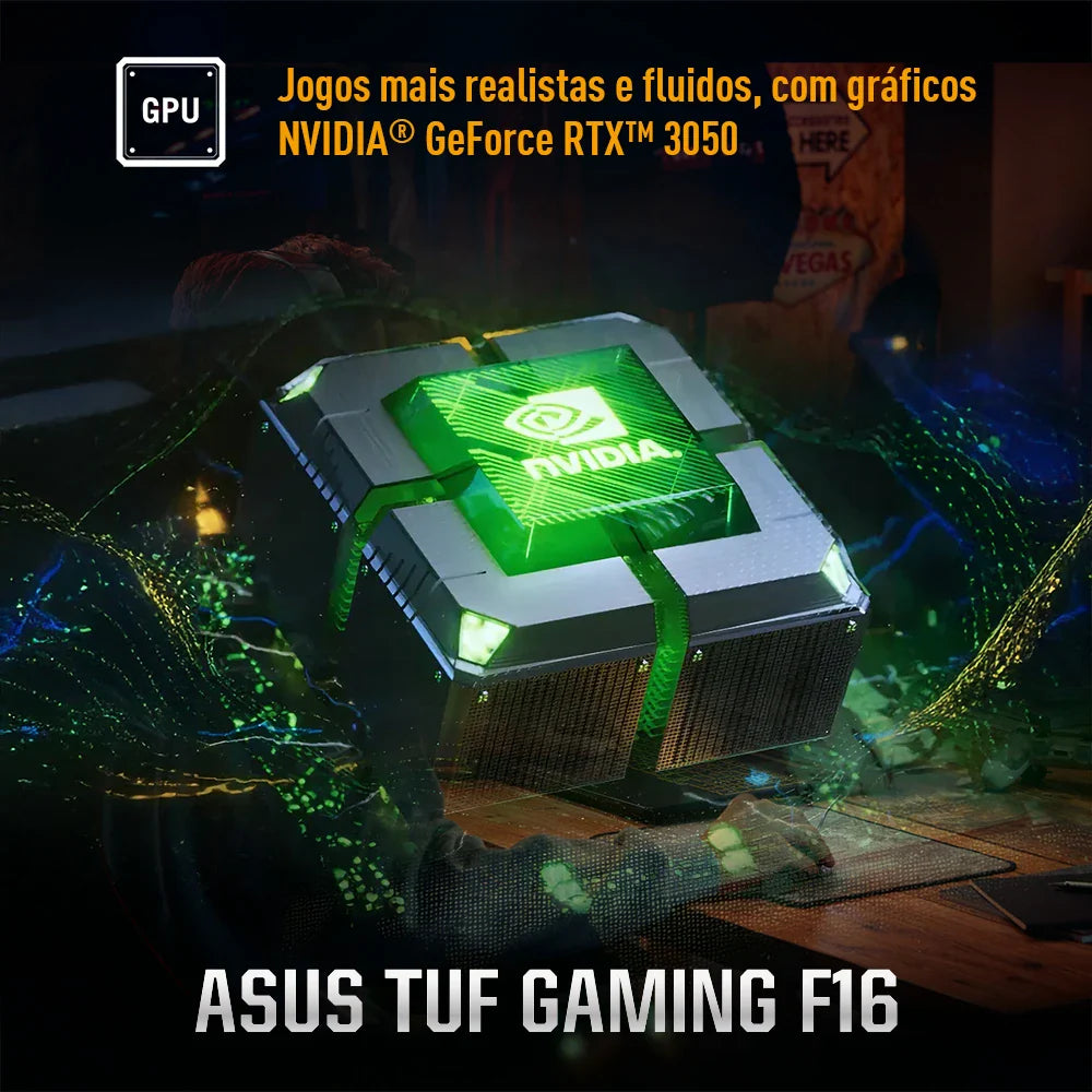 Notebook ASUS TUF Gaming F16, Intel Core 5, NVIDIA RTX™ 3050, 16GB, 512GB SSD, Windows 11 Home, 16" LED FHD+, Mecha Gray