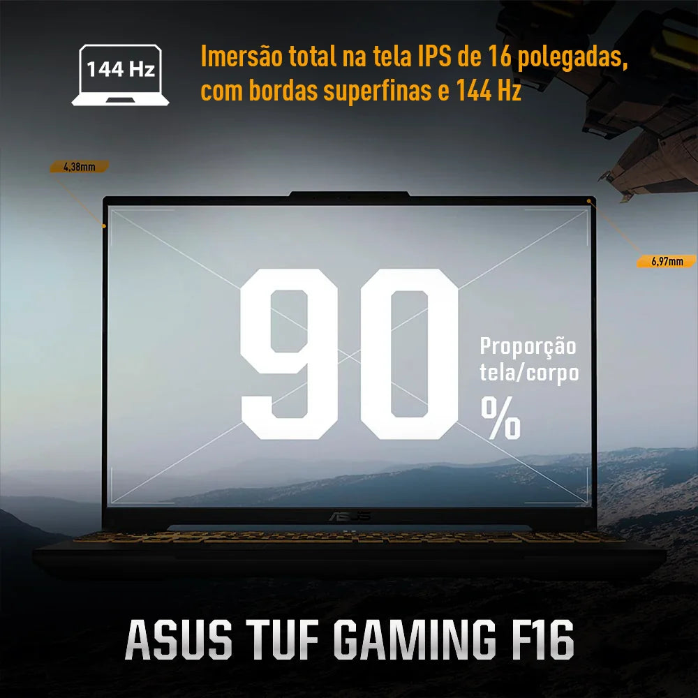 Notebook ASUS TUF Gaming F16, Intel Core 5, NVIDIA RTX™ 3050, 16GB, 512GB SSD, Windows 11 Home, 16" LED FHD+, Mecha Gray